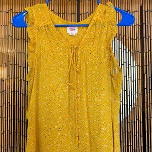 Yellow floral blouse